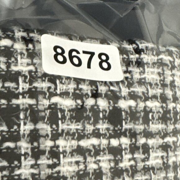 White House Black Market Women's 10 Mini Pencil Skirt B&W Tweed Wool Blend - Picture 11 of 12